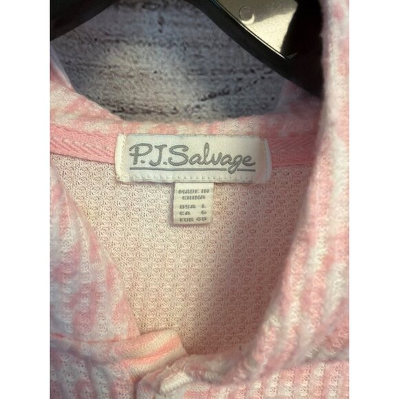 Pj Salvage Waffle Knit Lounge Hoodie Henley Top Size L - Picture 2 of 3